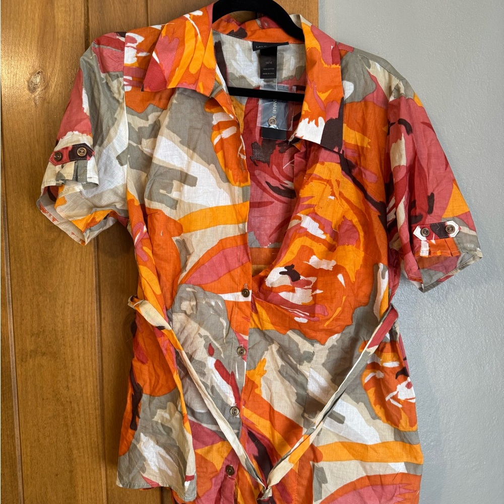 New with Tags 100% Cotton Lane Bryant Button Down